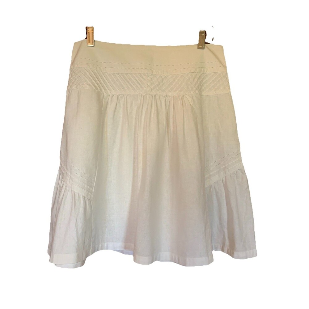 White Cotton/linen skirt